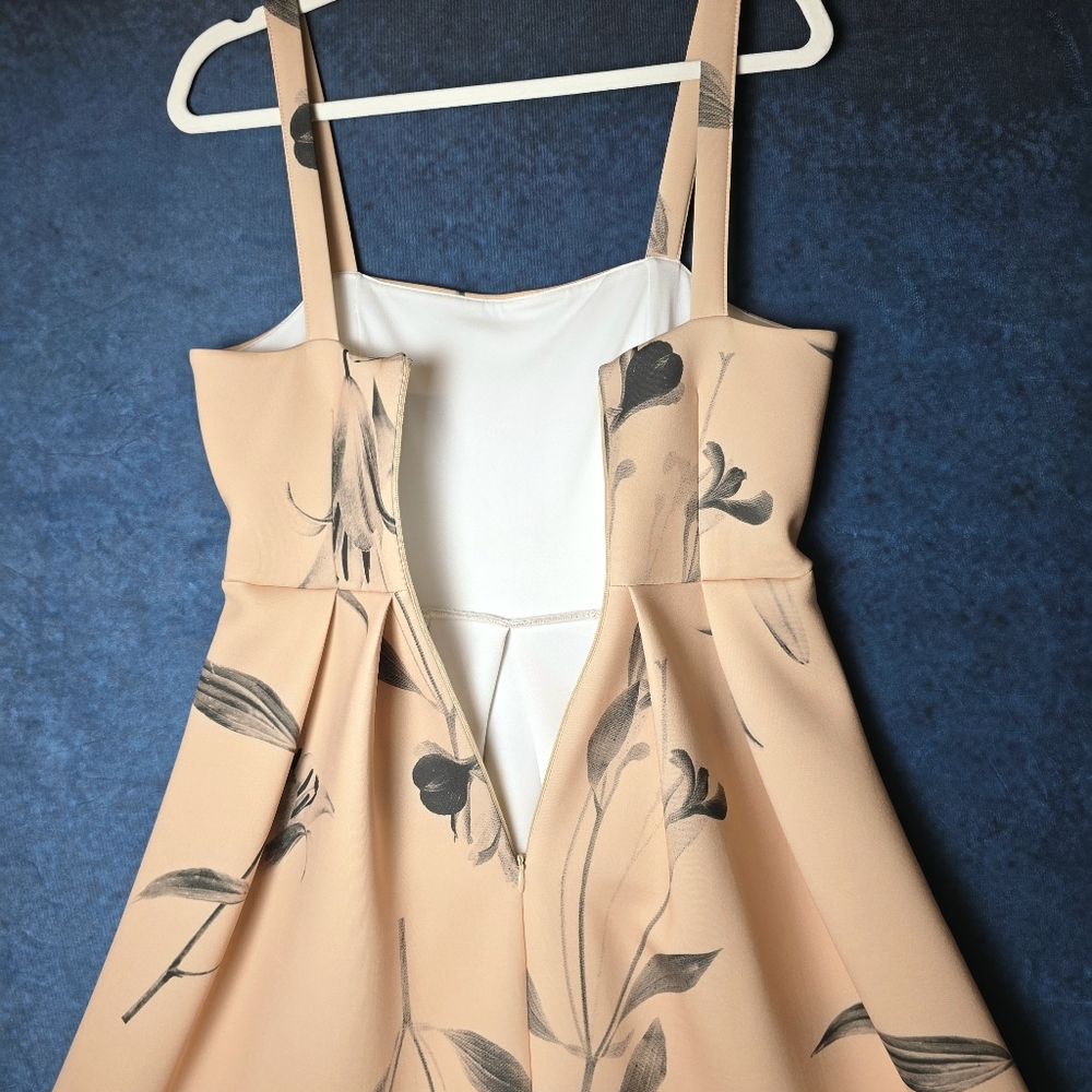 ASOS Beige Floral Midi Dress - Picture 4 of 11